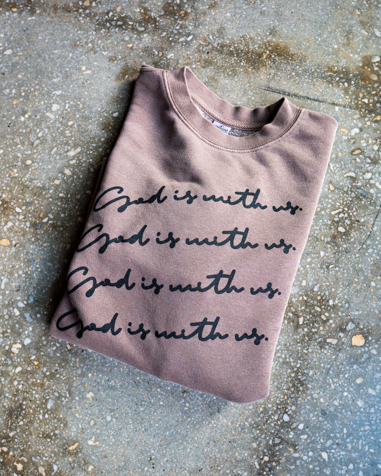God Is With Us Adult Drop Shoulder Sweatshirt