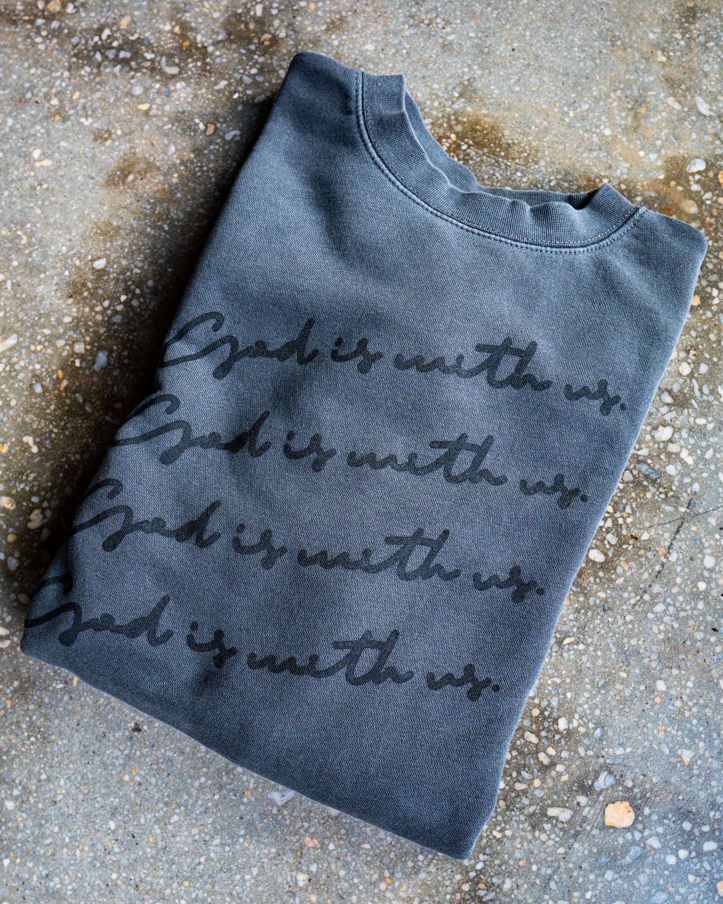 God Is With Us Adult Drop Shoulder Sweatshirt