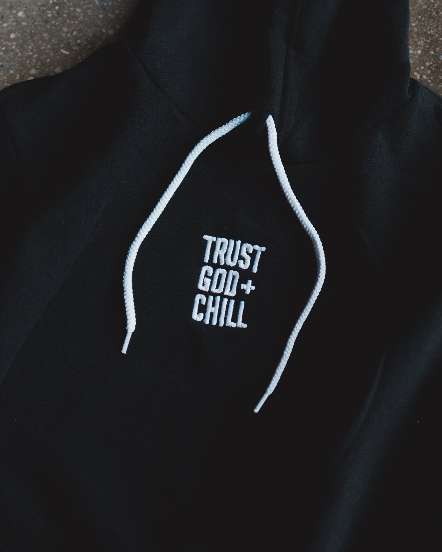 Trust God + Chill Embroidered Kids Hoodie