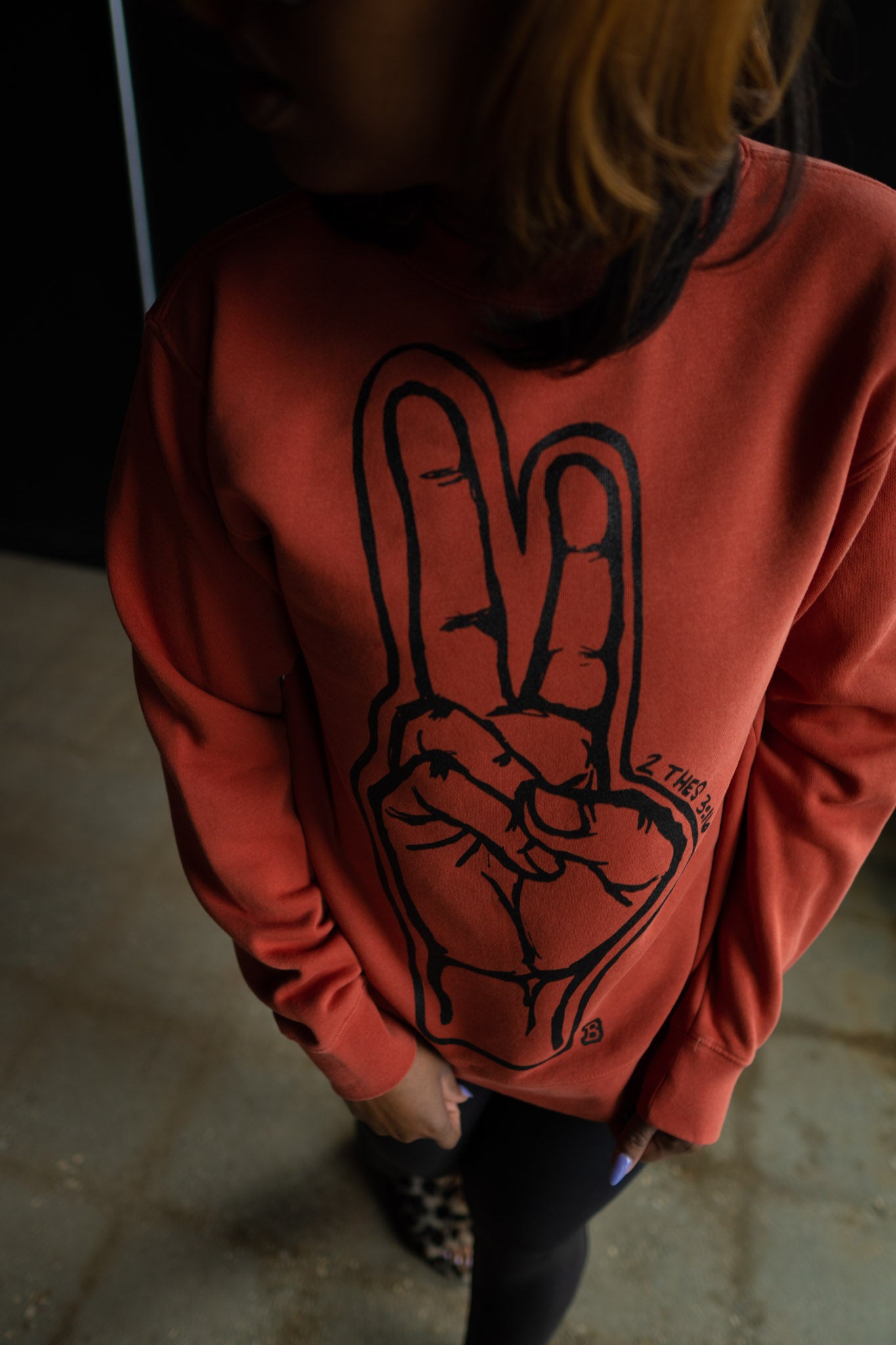 Peace Adult Drop Shoulder Sweatshirt