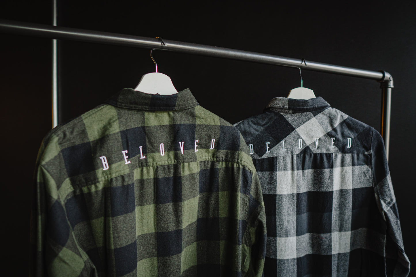 BELOVED Embroidered Adult Plaid Shirt