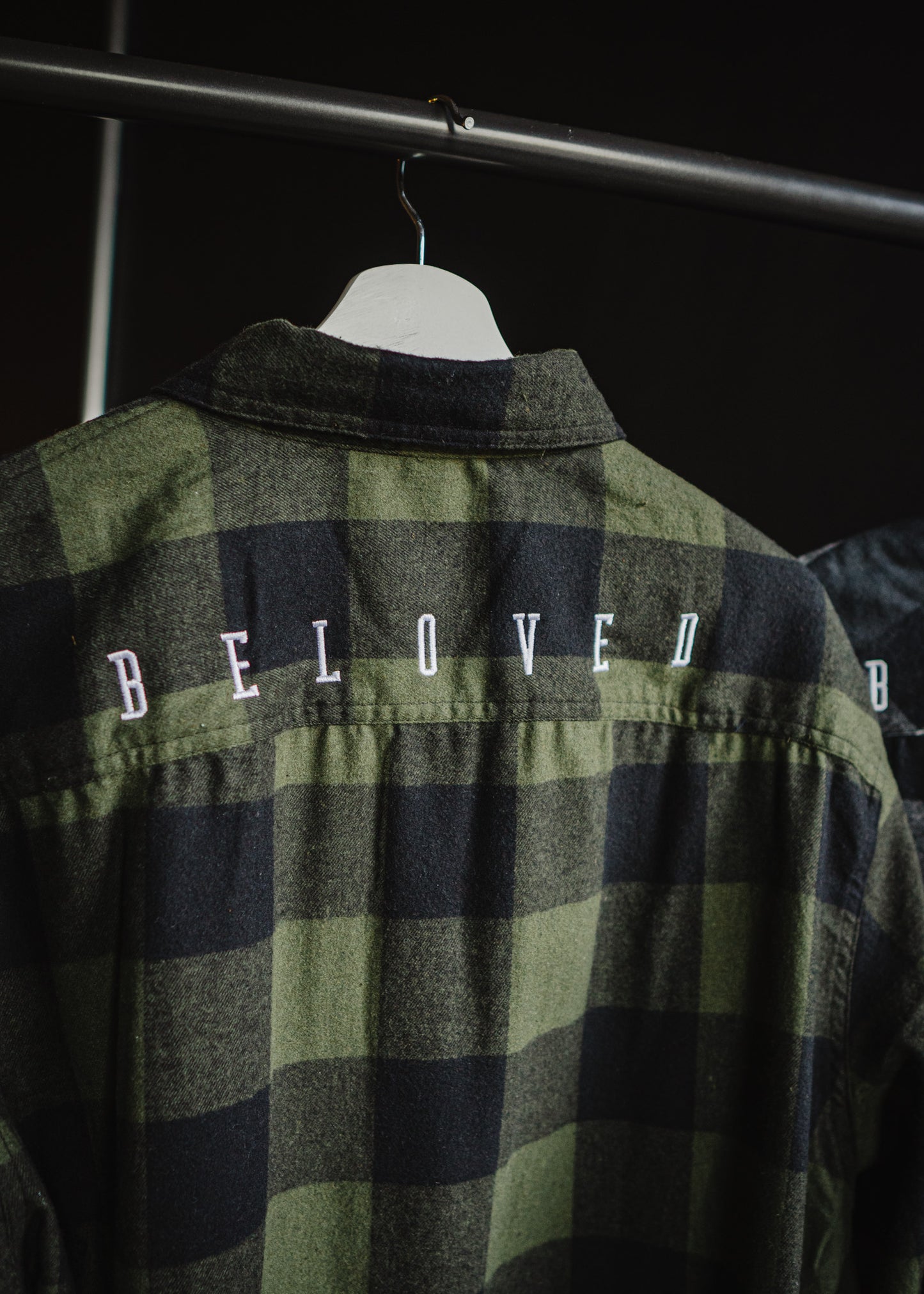 BELOVED Embroidered Adult Plaid Shirt