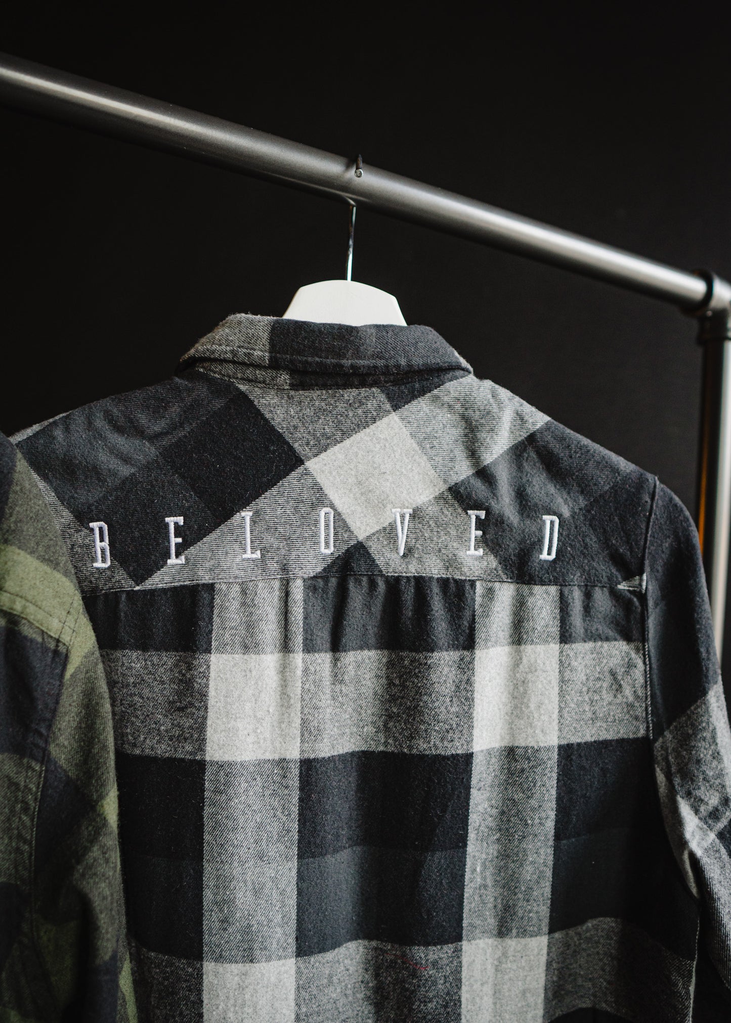BELOVED Embroidered Adult Plaid Shirt