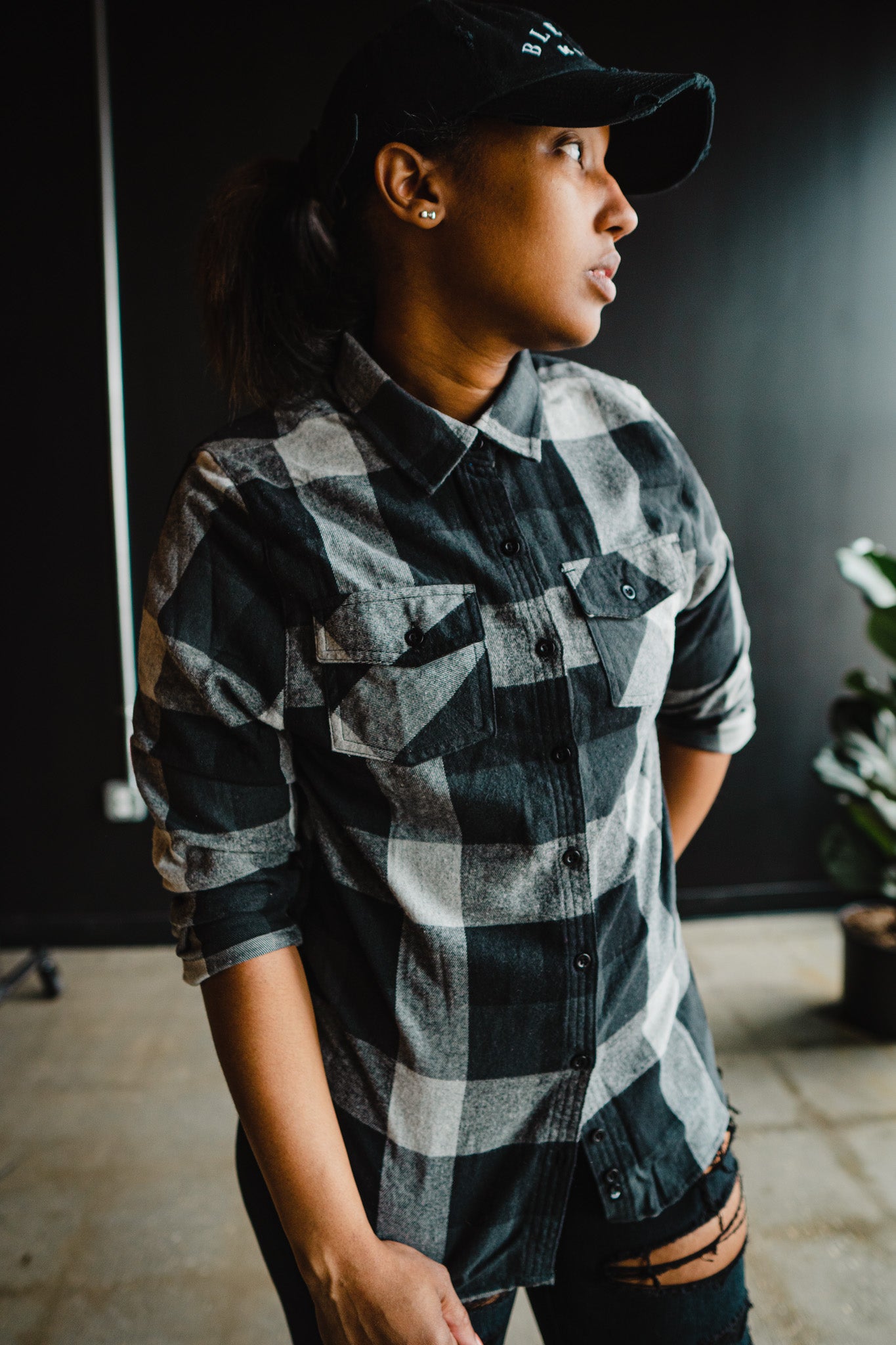 BELOVED Embroidered Adult Plaid Shirt