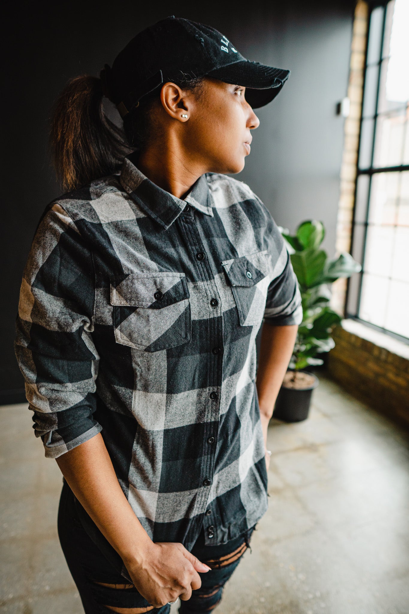 BELOVED Embroidered Adult Plaid Shirt