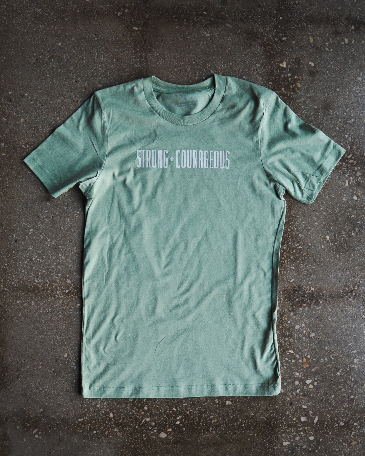 Strong + Courageous Adult Box T-Shirt
