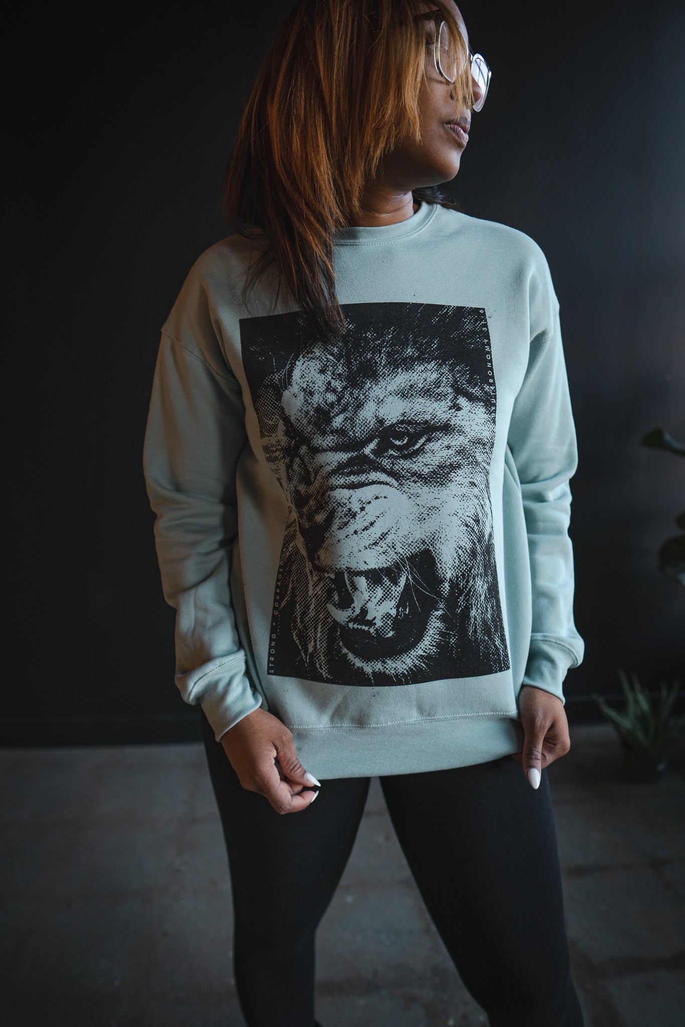 Strong & Courageous Adult Drop Shoulder Sweatshirt