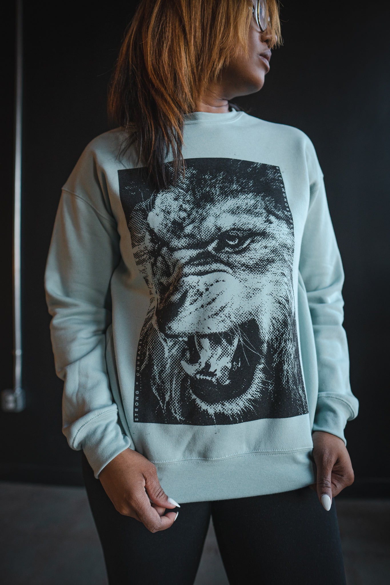 Strong & Courageous Adult Drop Shoulder Sweatshirt