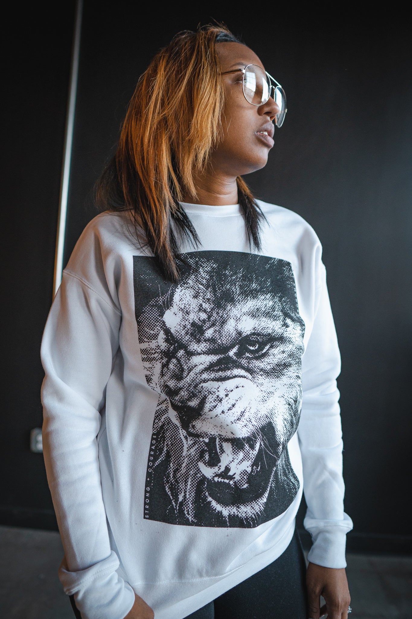 Strong & Courageous Adult Drop Shoulder Sweatshirt