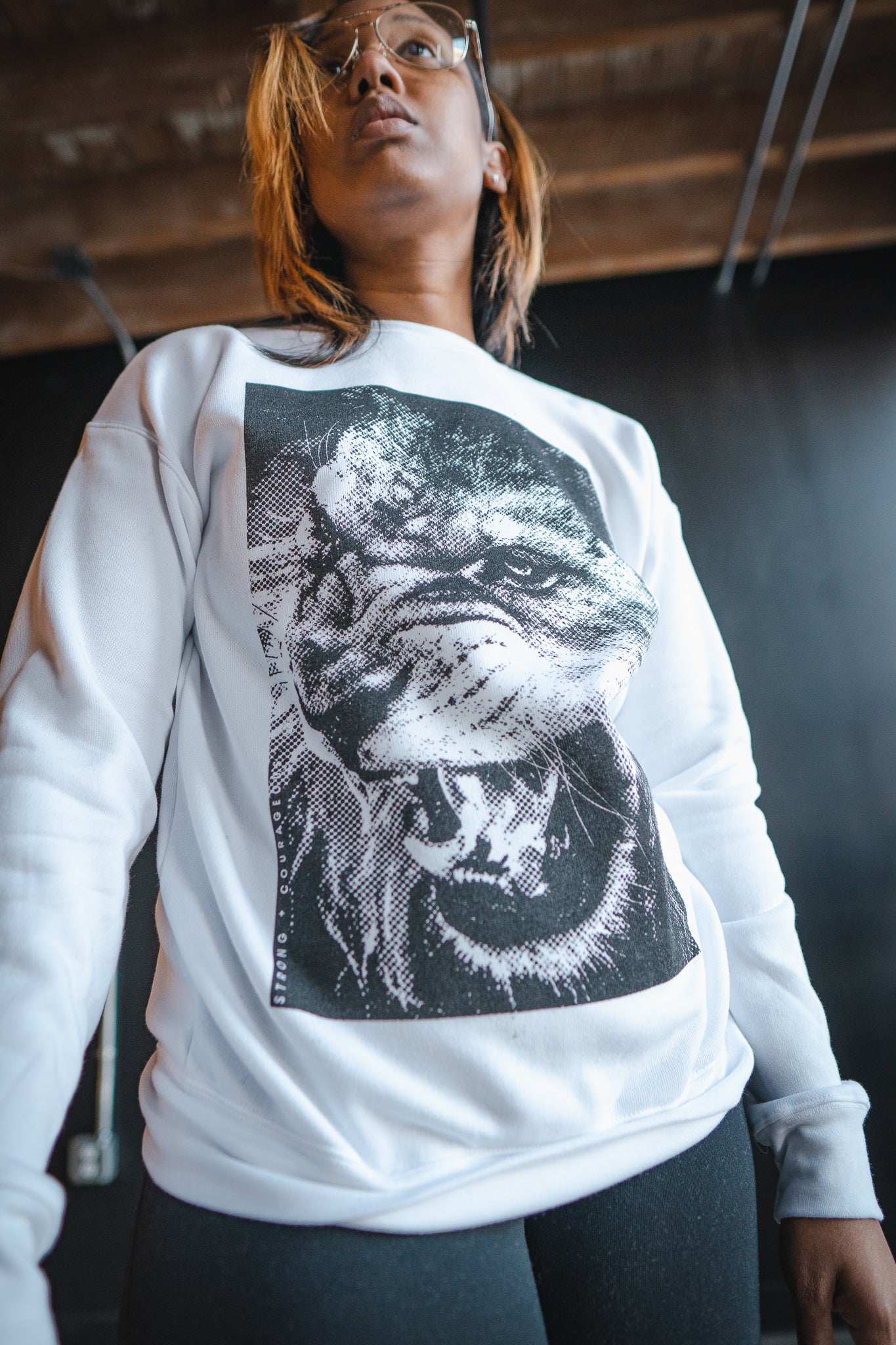 Strong & Courageous Adult Drop Shoulder Sweatshirt