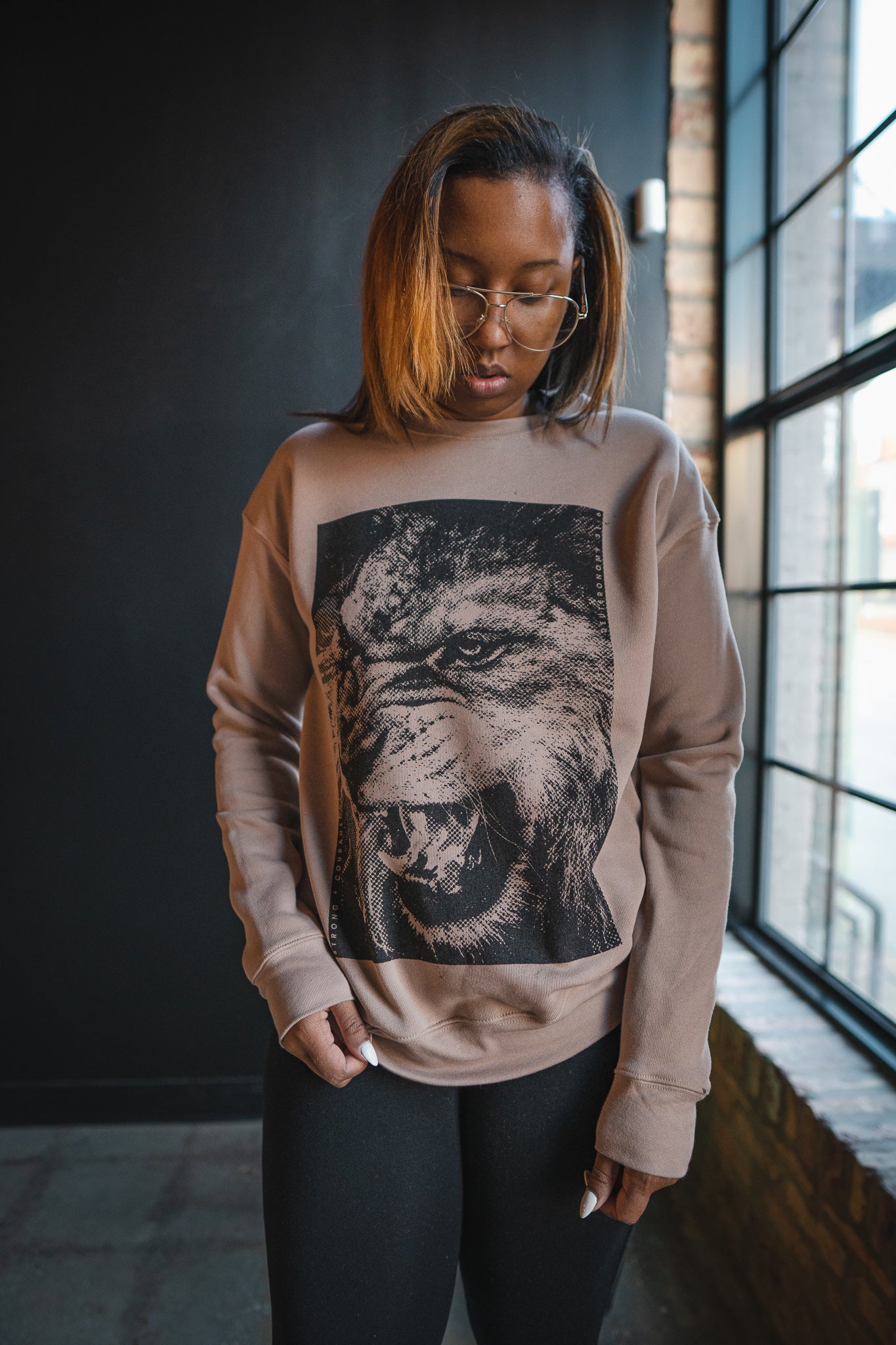 Strong & Courageous Adult Drop Shoulder Sweatshirt