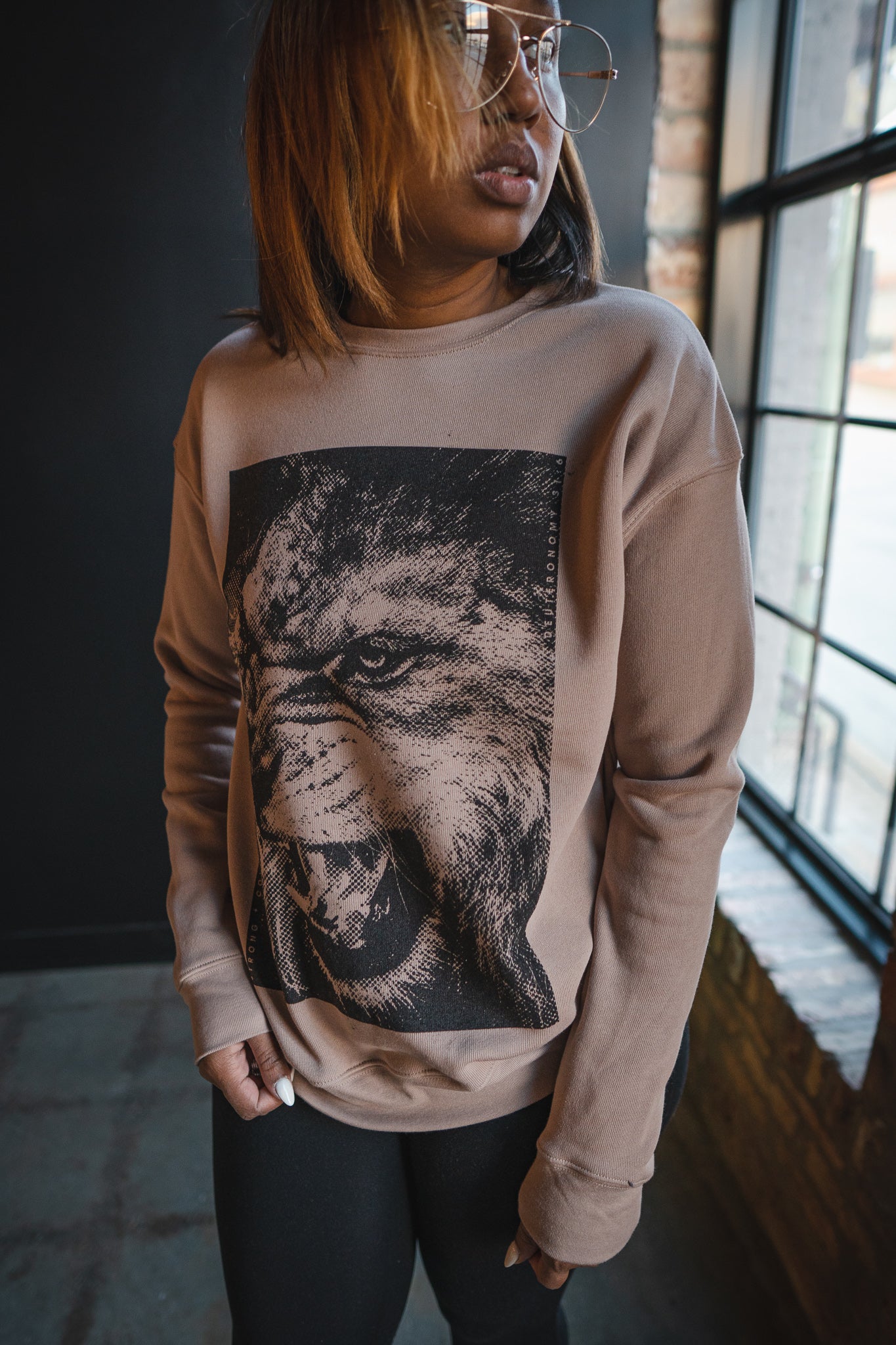 Strong & Courageous Adult Drop Shoulder Sweatshirt
