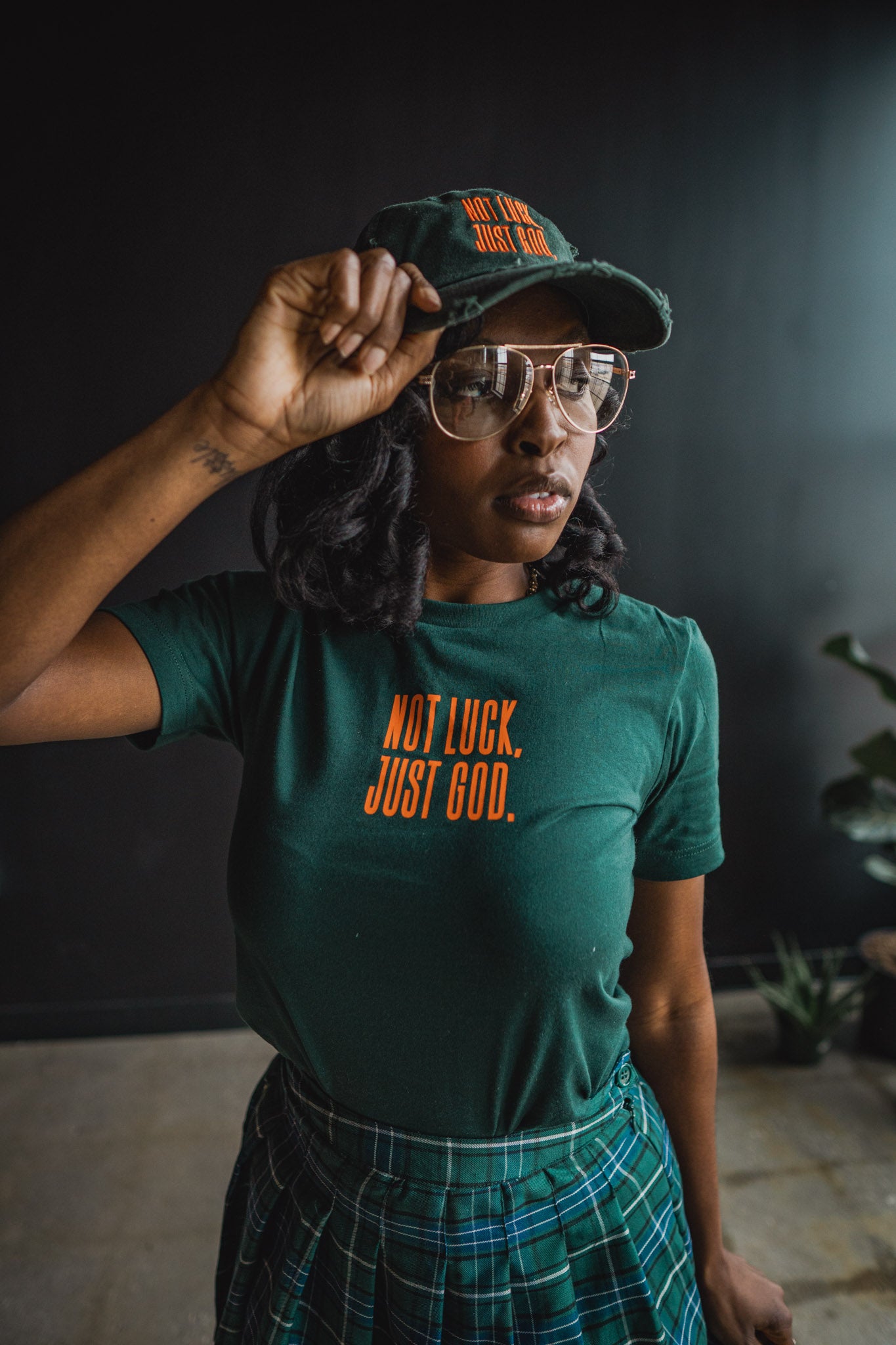 Not Luck, Just God. Adult T-Shirt