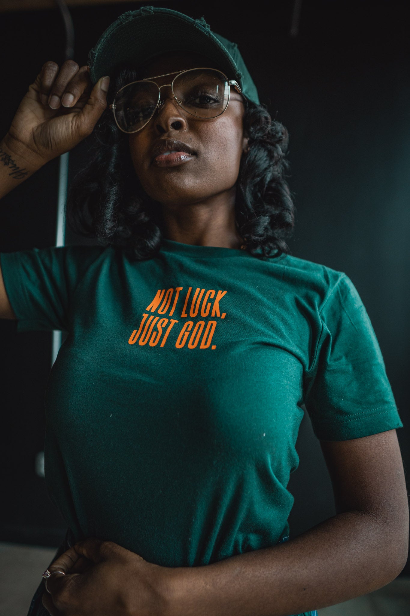 Not Luck, Just God. Adult T-Shirt