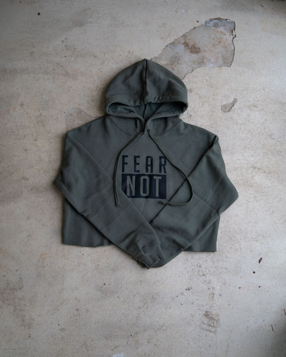 Fear Not Women's Cropped Adult Sponge Fleece Hoodie