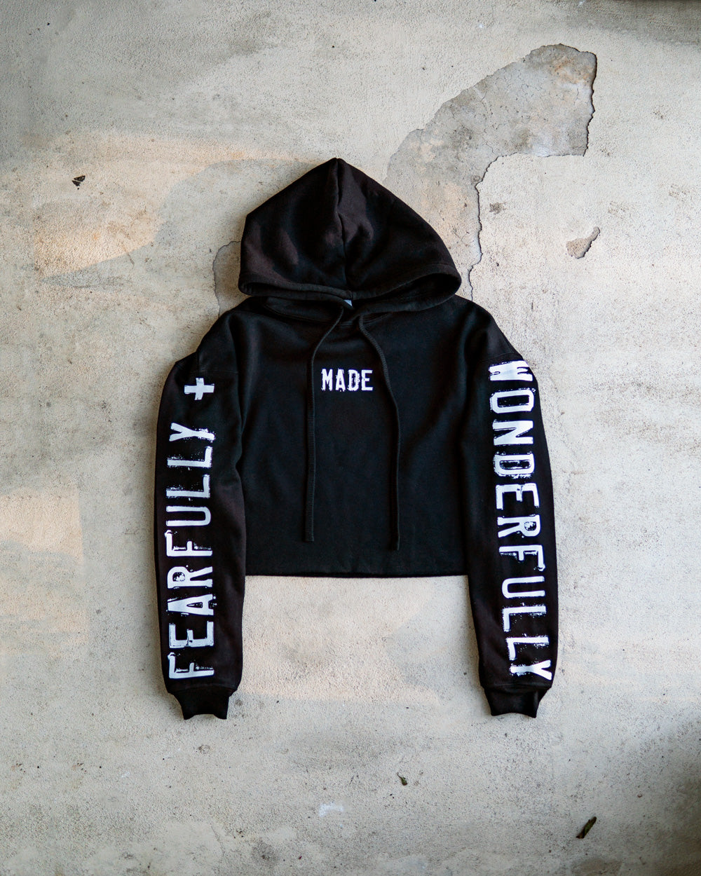 Fearfully + Wonderfully Made Women's Cropped Adult Sponge Fleece Hoodie