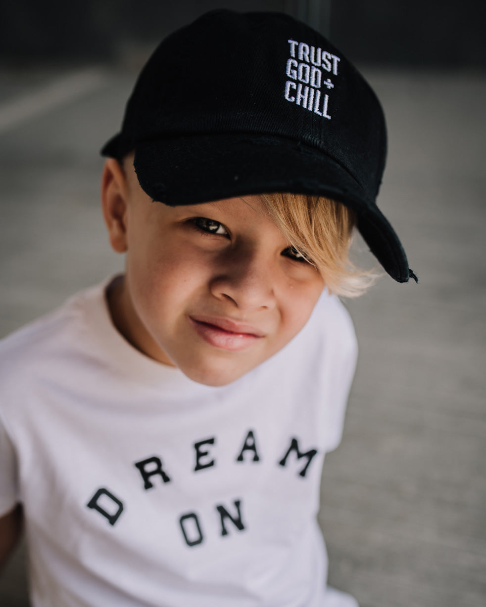 Trust God + Chill Kid's Hat (Distressed)