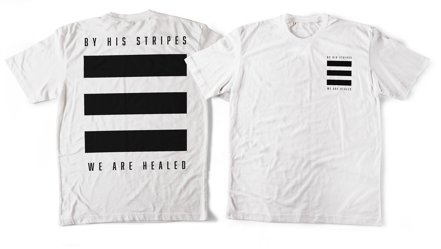 By His Stripes Adult Box T-Shirt