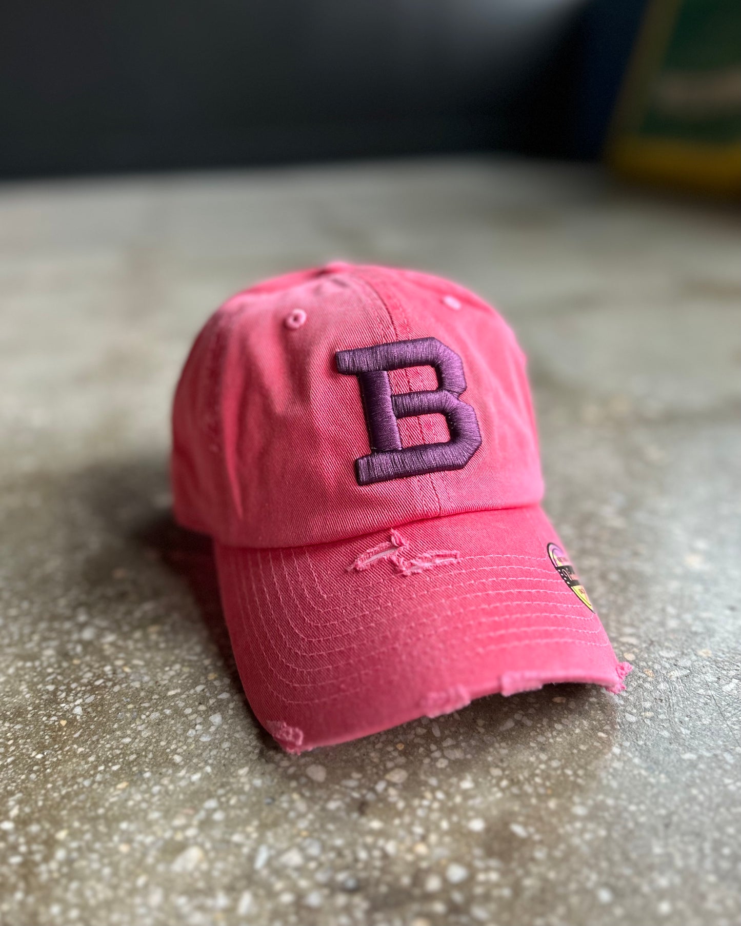 "B" Logo Hat (Distressed)