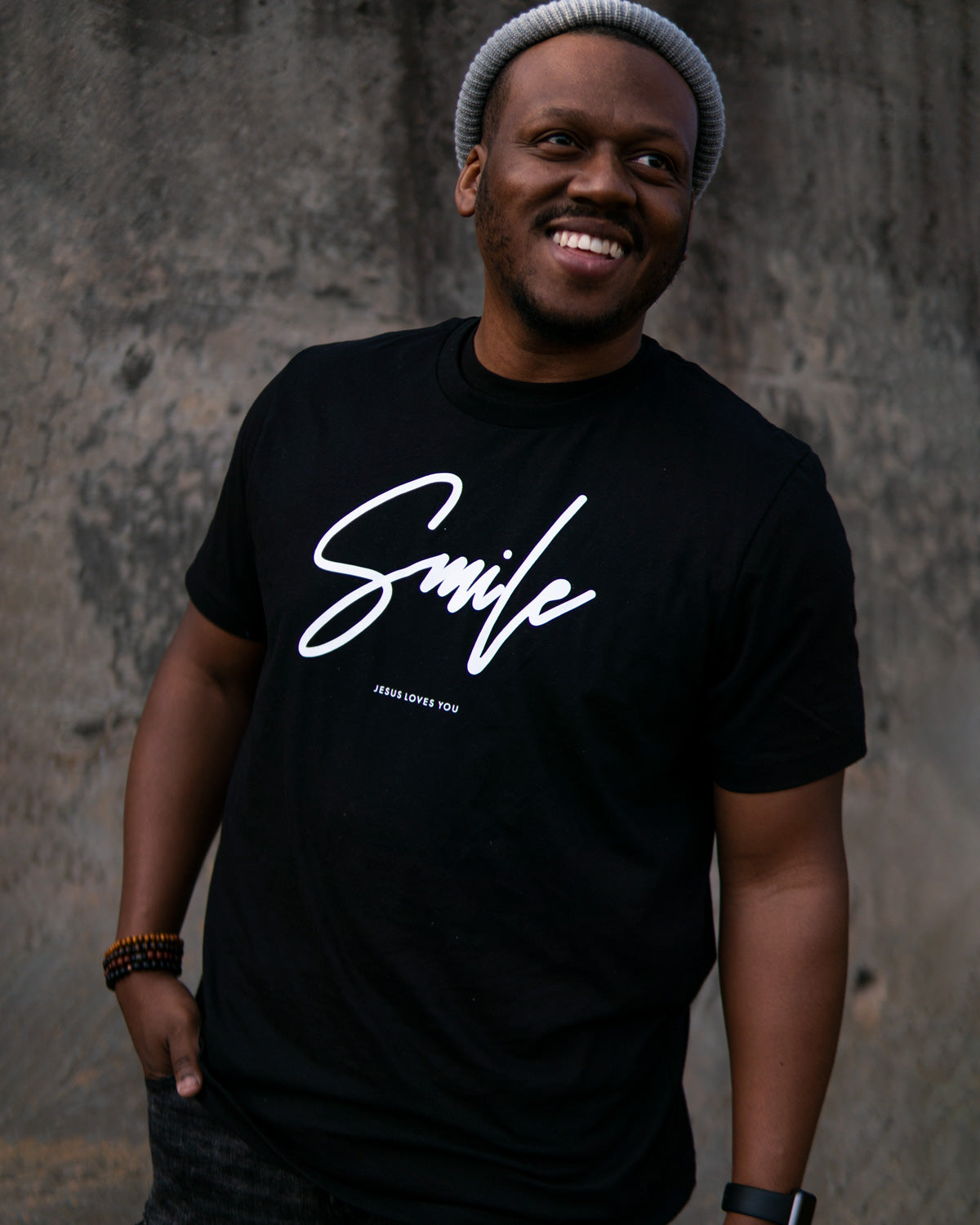 SMILE Jesus Loves You Adult Box T-Shirt