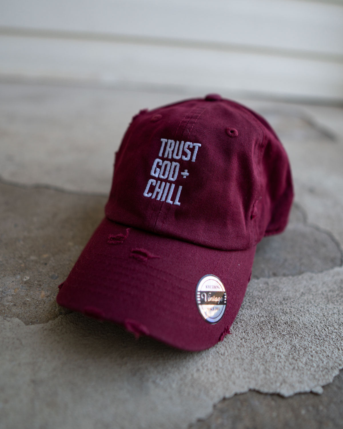 Trust God + Chill Kid's Hat (Distressed)