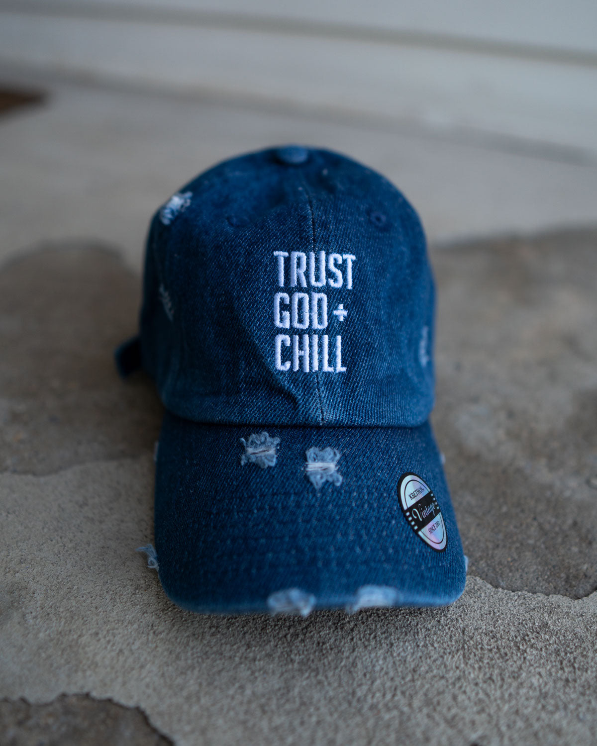 Trust God + Chill Kid's Hat (Distressed)