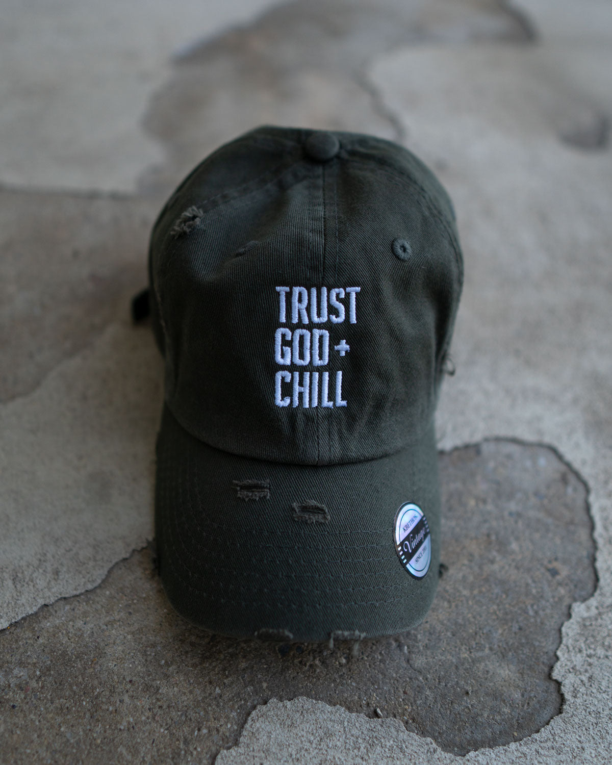 Trust God + Chill Kid's Hat (Distressed)