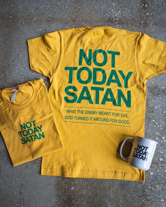 Not Today Satan Adult Box T-Shirt & Not Today Satan Mug Bundle