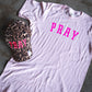 PRAY Adult Box T-Shirt & Leopard Non-Distressed Hat Bundle