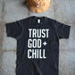 Trust God + Chill Adult Box T-Shirt & Timberland Bucket Hat Bundle