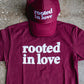 Rooted In Love Adult Box T-Shirt & Maroon Trucker Bundle