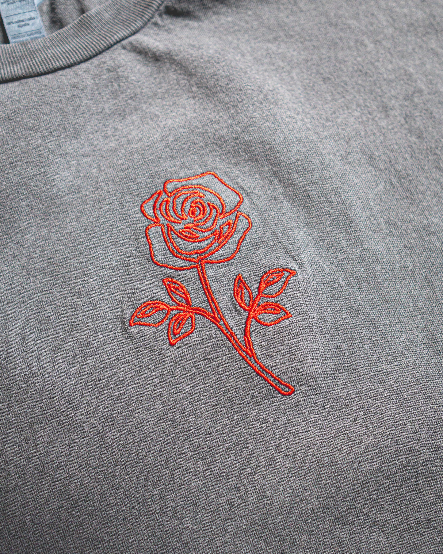 Rose Embroidered Muscle Tank