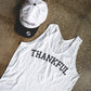Thankful Adult Jersey Tank & White/Black Distressed Hat Bundle