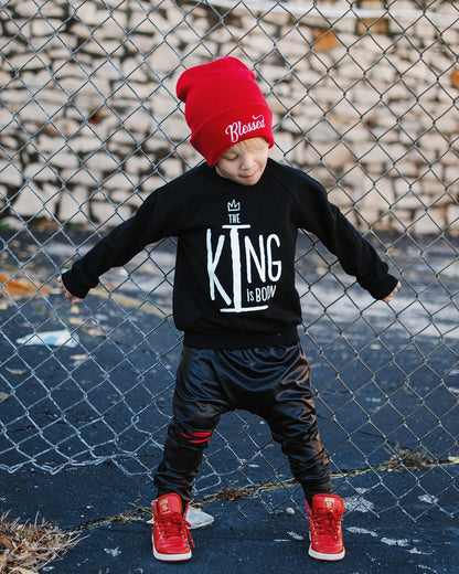 The King Is Born Kids Sweatshirt