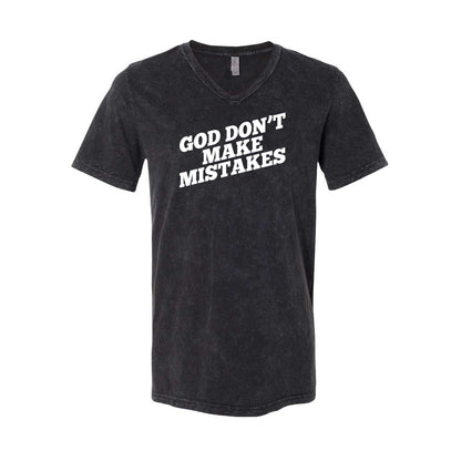 God Don't Make Mistakes V-Neck Adult T-Shirt