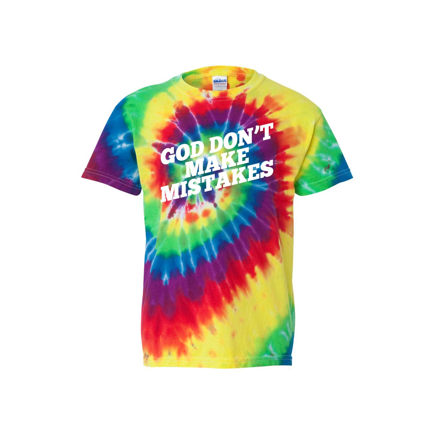 God Don't Make Mistakes (Tie-Dye) Kids T-shirt