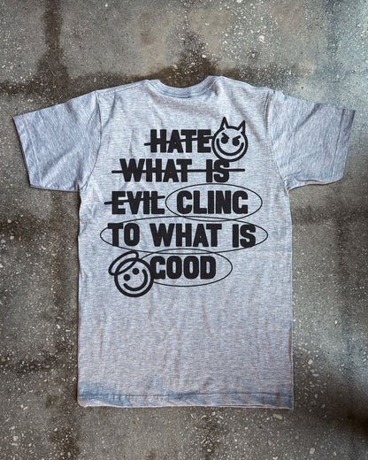 Hate Evil, Cling to Good Adult Box T-Shirt