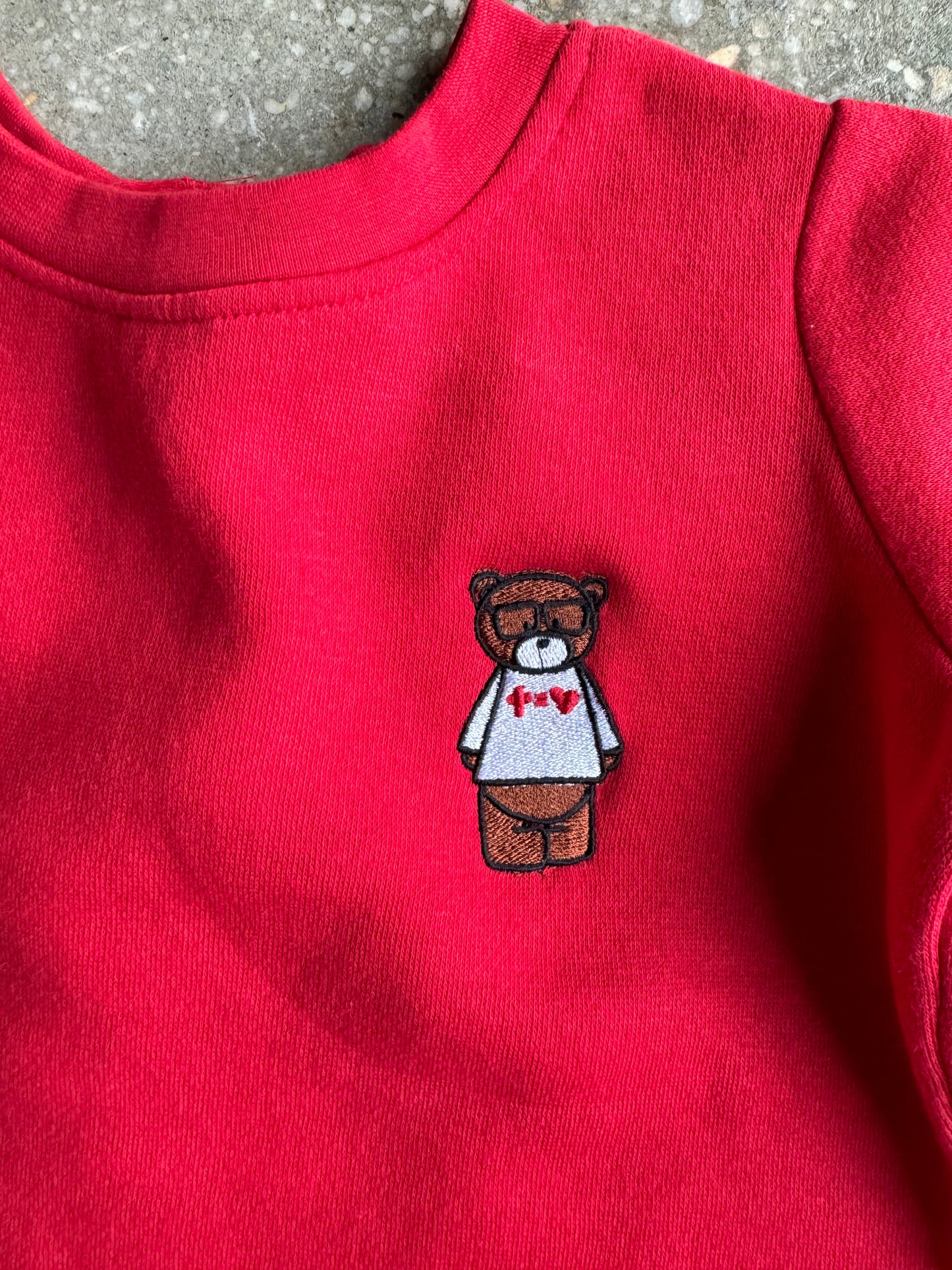 Teddy Embroidered Infant Fleece Bodysuit