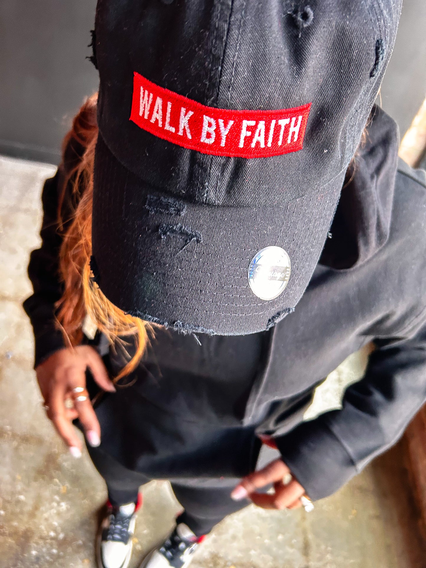 Walk By Faith Hat (Distressed)