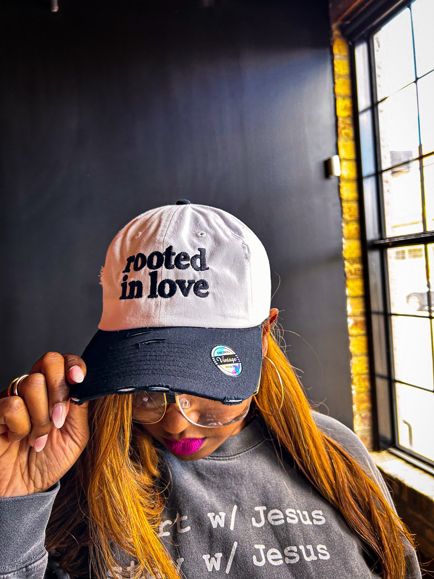 Rooted In Love Hat (Distressed)