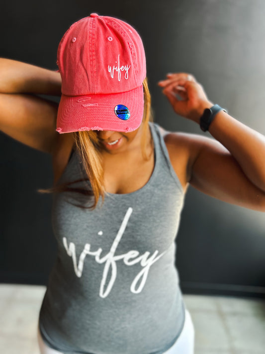 Wifey (Script) Hat (Distressed)