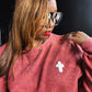Cross Puff Adult Drop Shoulder Sweatshirt