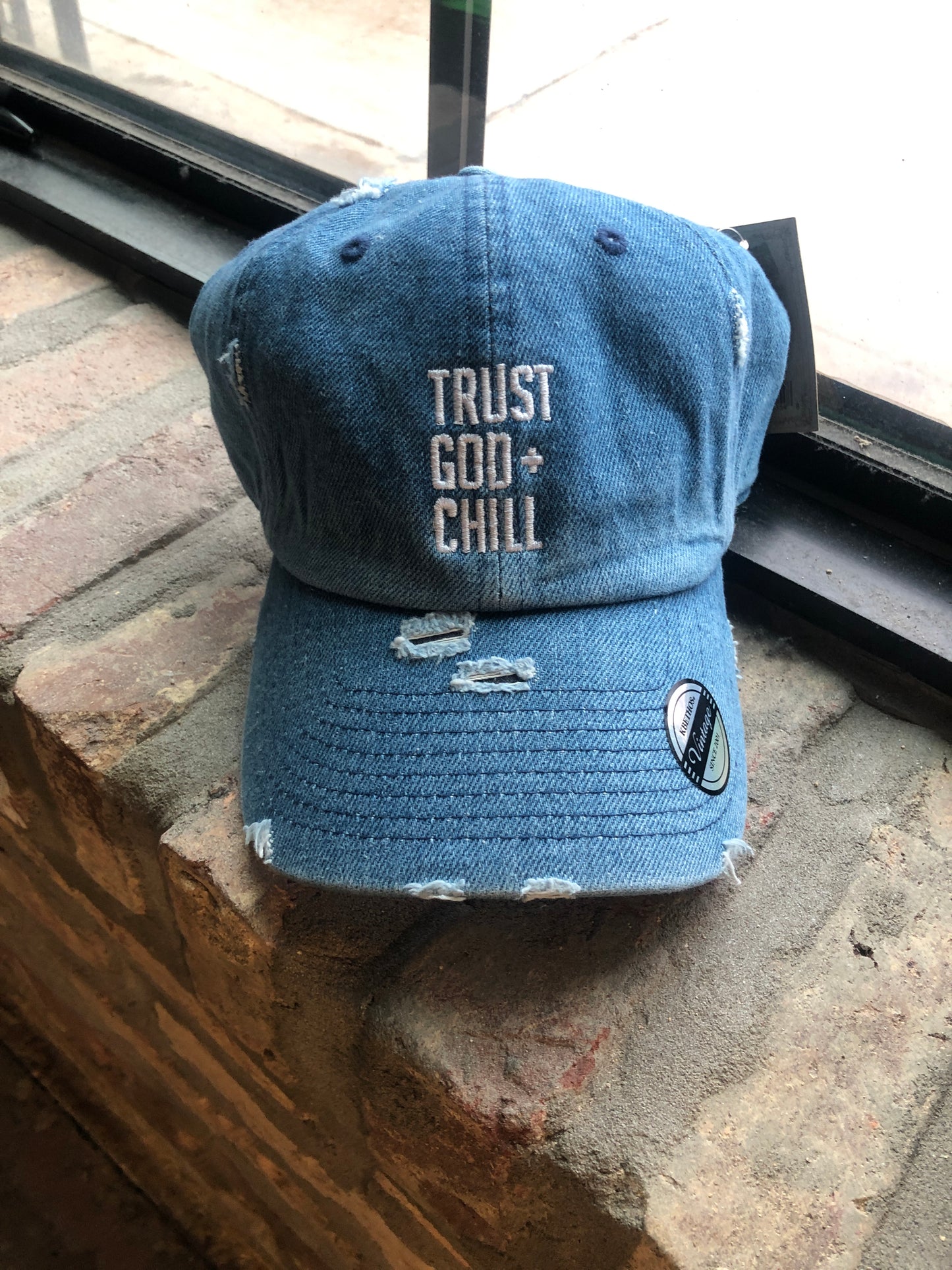 (CLEARANCE) Trust God + Chill Hat (Distressed)