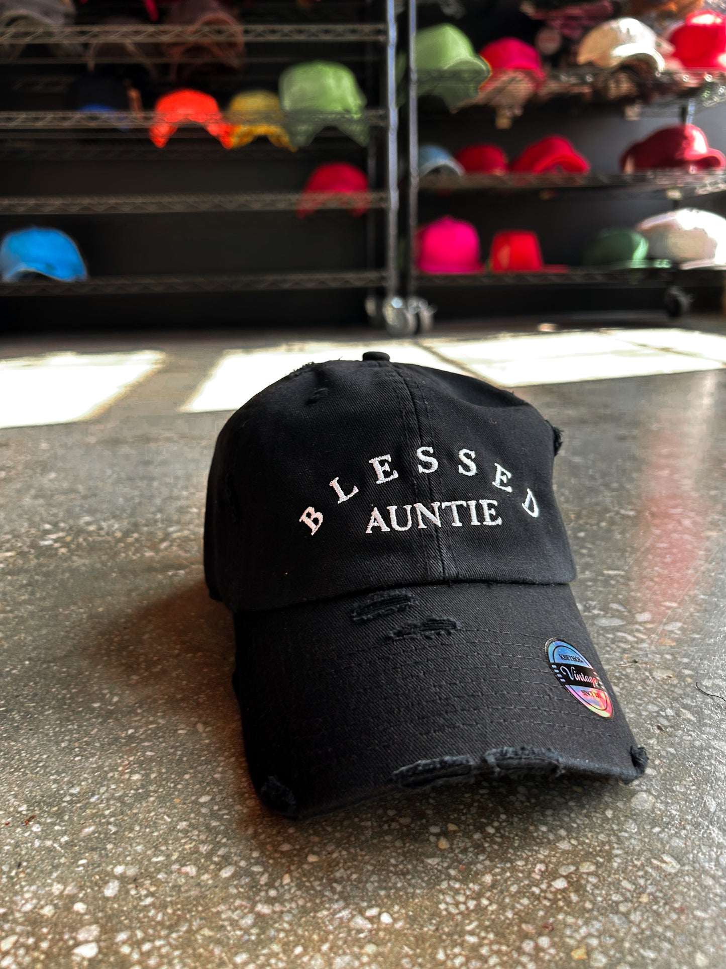 Blessed Auntie Hat (Distressed)