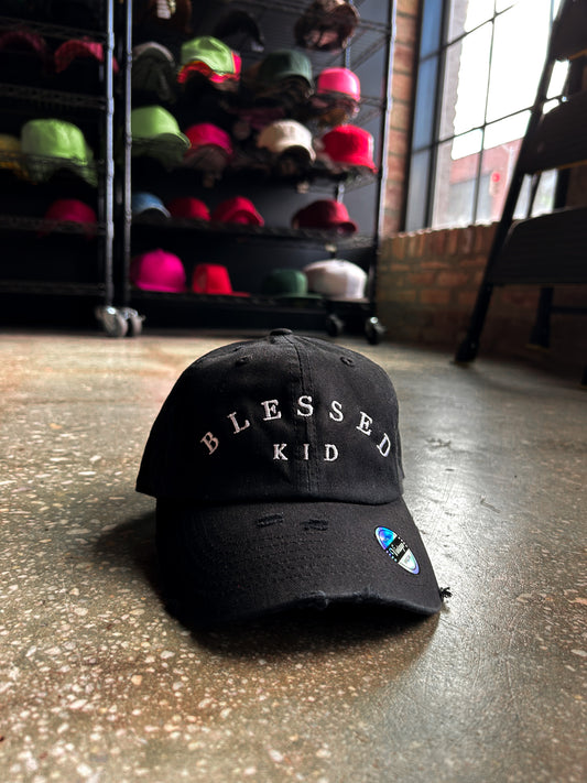 "Blessed Kid" Kids Hat (Distressed)