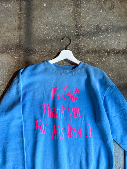 Hi God Adult Drop Shoulder Sweatshirt