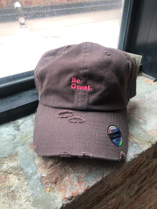 (CLEARANCE) Be Great (Distressed) Hat