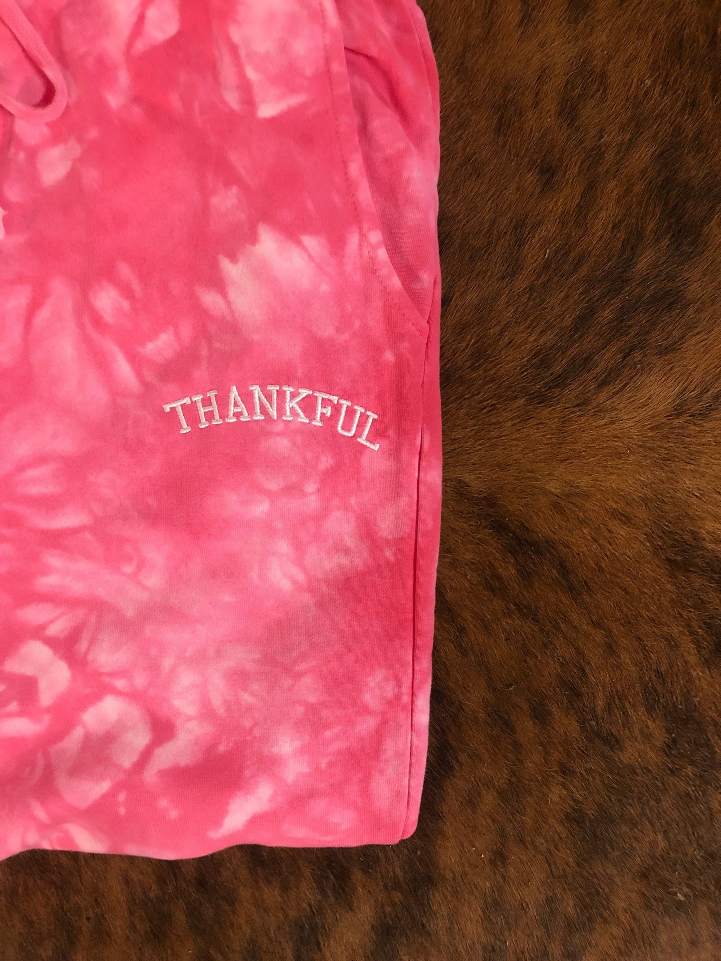 (CLEARANCE) Thankful Embroidered Sweatpants