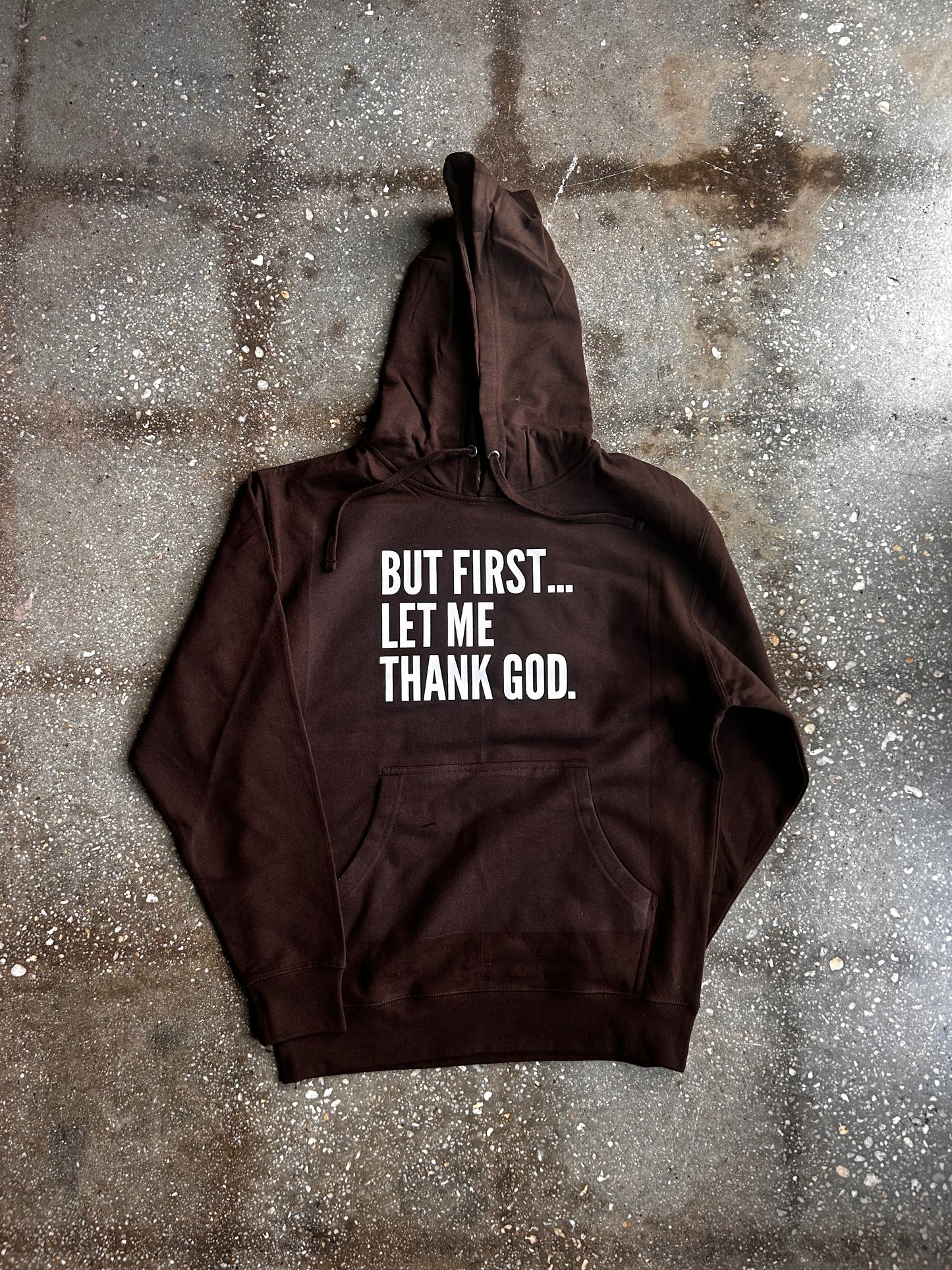 But First... Adult Box Pullover