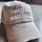 Blessed Are The Peacemakers Adult Hat (Big Stitch Distressed)
